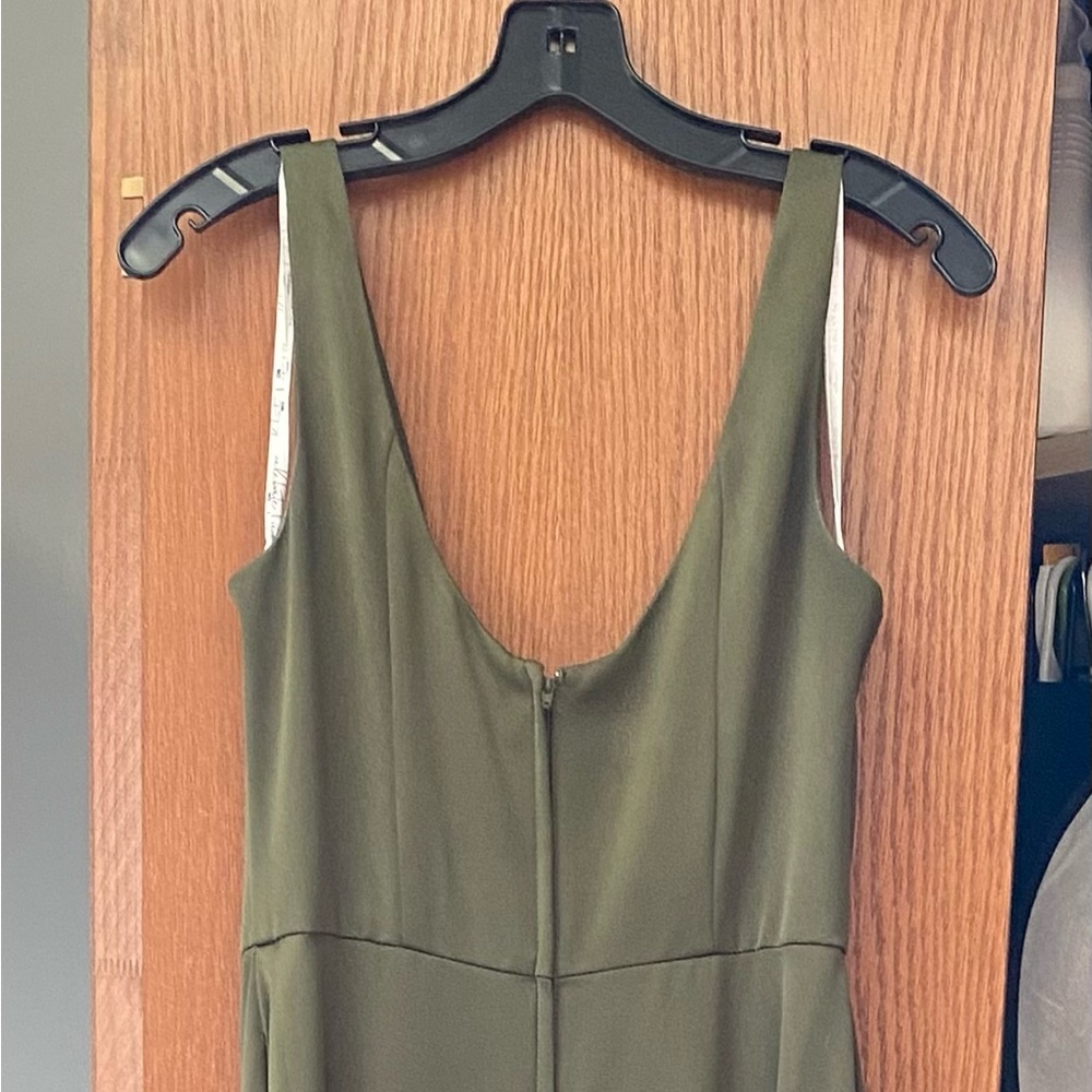 Satin Martini Olive Scoop Neck Tank Dress size 8 NWT unaltered